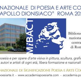 L’Annuale Internazionale Apollo dionisiaco invita poeti e artisti alla Biblioteca Nazionale Centrale di Roma