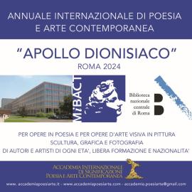 Apollo dionisiaco. Annuale Internazionale di poeti e artisti alla Biblioteca Nazionale Centrale di Roma.