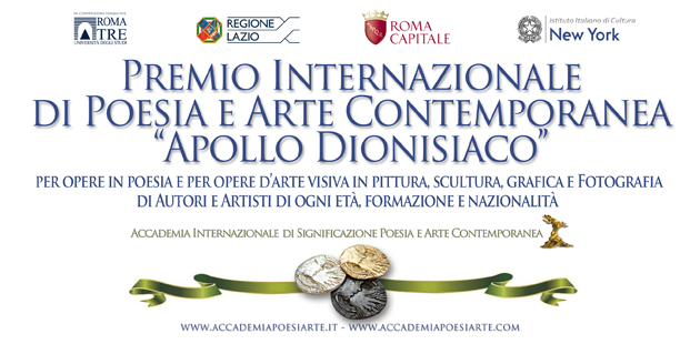 Il Premio Internazionale di Poesia e Arte Contemporanea Apollo dionisiaco 2019 invita alla celebrazione del senso della bellezza