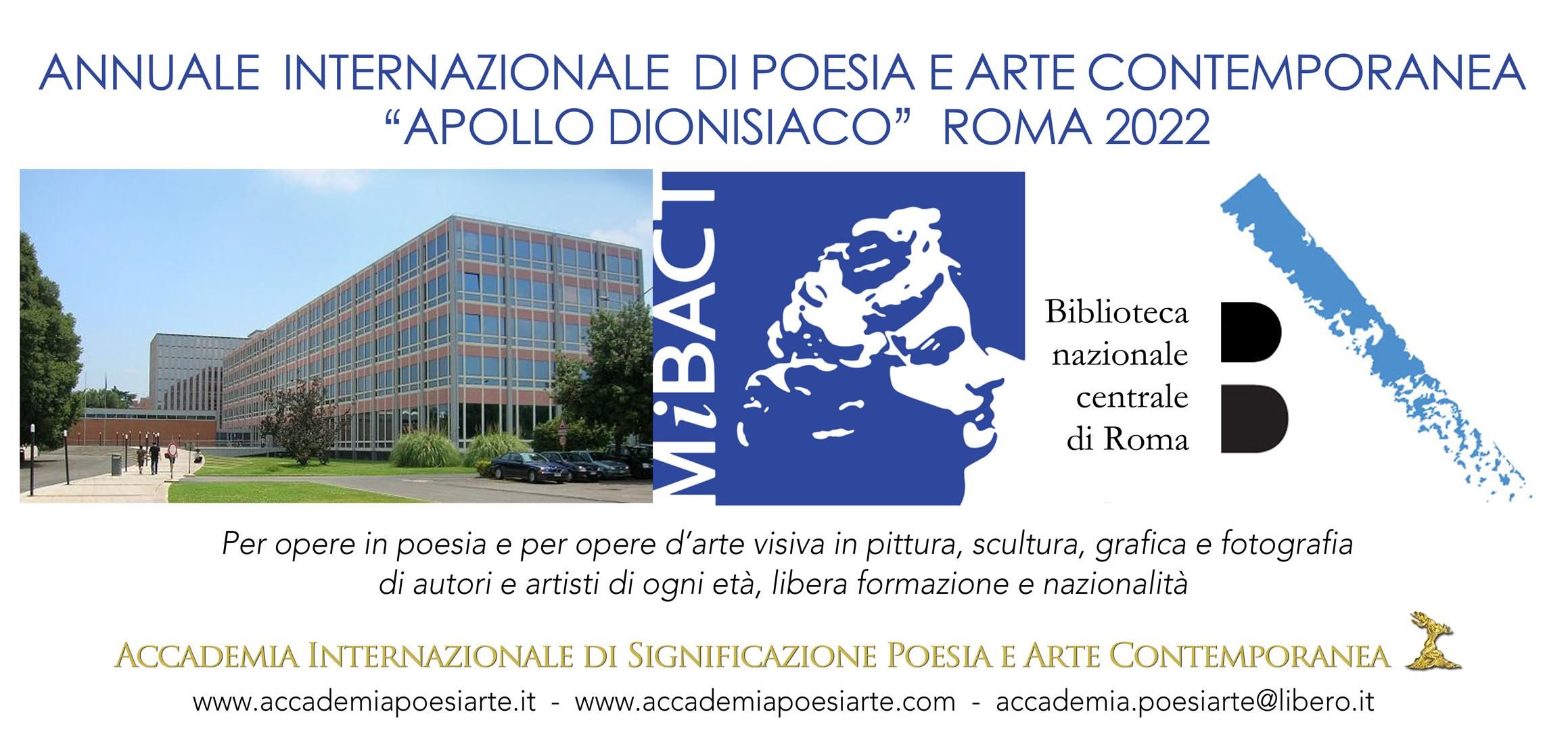 L’Annuale Internazionale Apollo dionisiaco invita poeti e artisti alla Biblioteca Nazionale Centrale di Roma