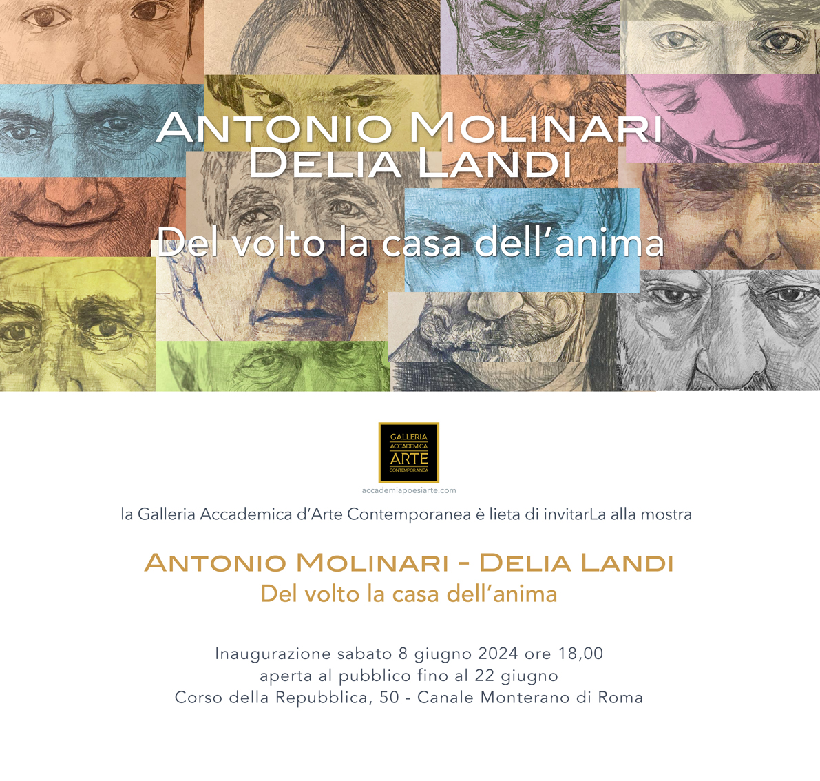 La Galleria Accademica presenta Antonio Molinari e Delia Landi. Del volto la casa dell’anima.